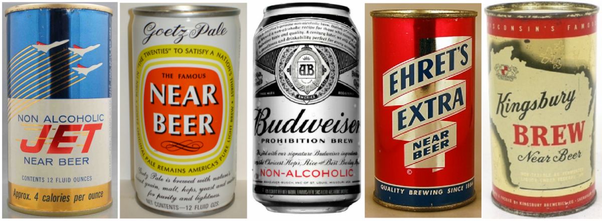 5 verschiedene Marken Near Beer (Fast Bier) in Dosen