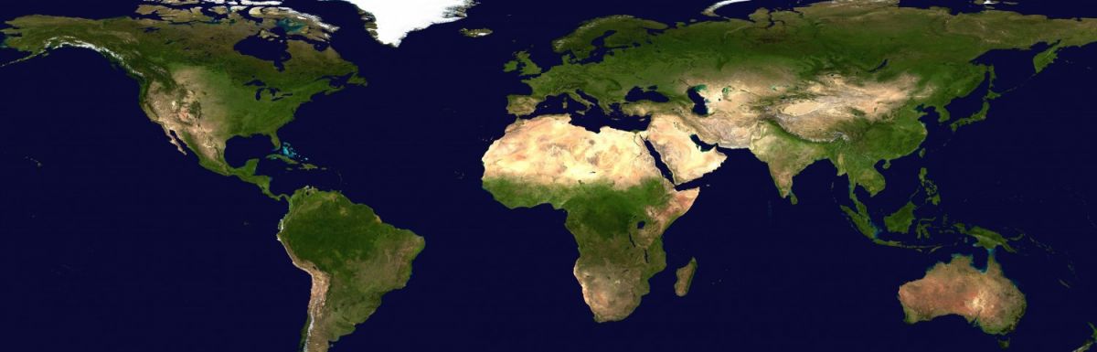 Erde mit allen Kontinenten