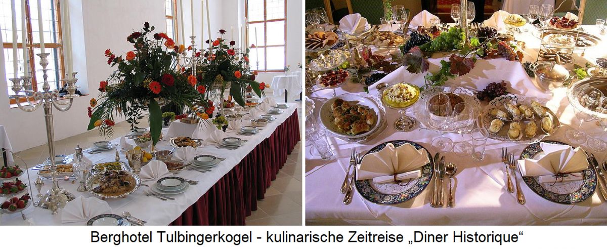 Berghotel Tulbingerkogel - kulinarische Zeitreise „Diner Historique“