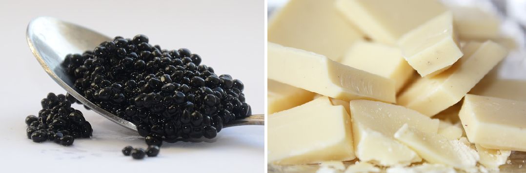 Foodpairing- weiße Schokolade und Kaviar