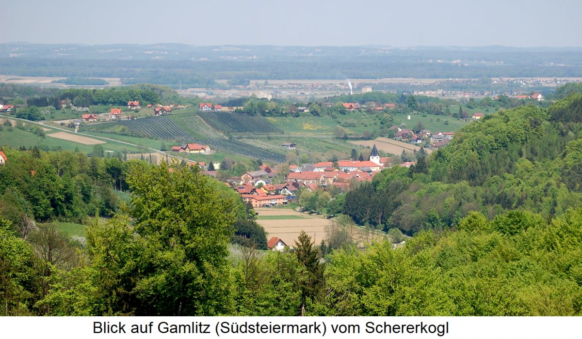 Gamlitz - Blick auf Gamlitz vom Scherkogl