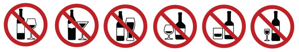 Prohibition - Alkoholverbotsschilder 