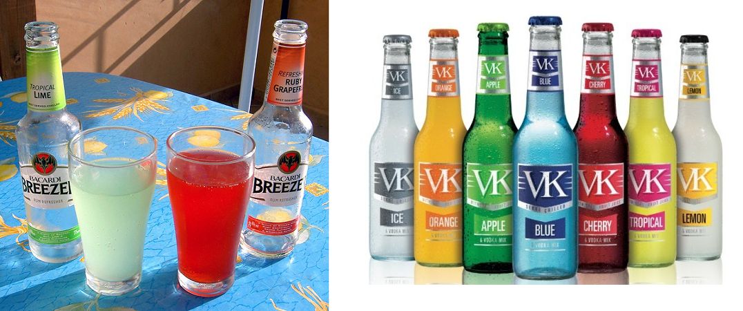 Alcopops - verschiedene Marken 