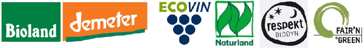 Biosiegel - Logos von Bioland, DEMETER, ECOVIN, Naturland, respekt BIODYN und Fair’n Green