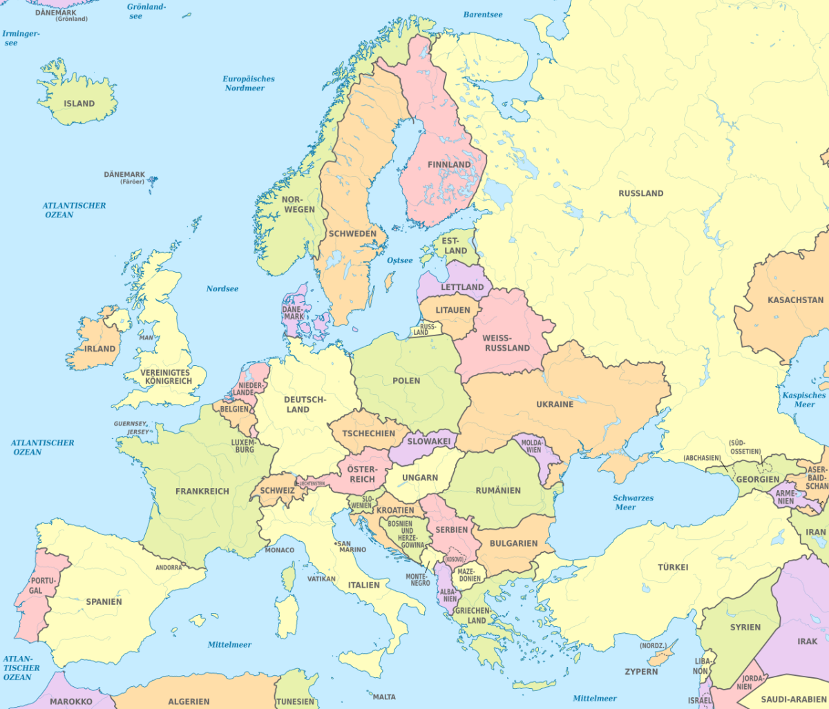 Europa - Landkarte