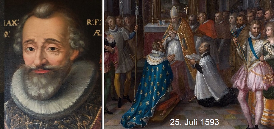 Heinrich IV. - Porträt und Empfang der Kommunion 25. Juli 1593