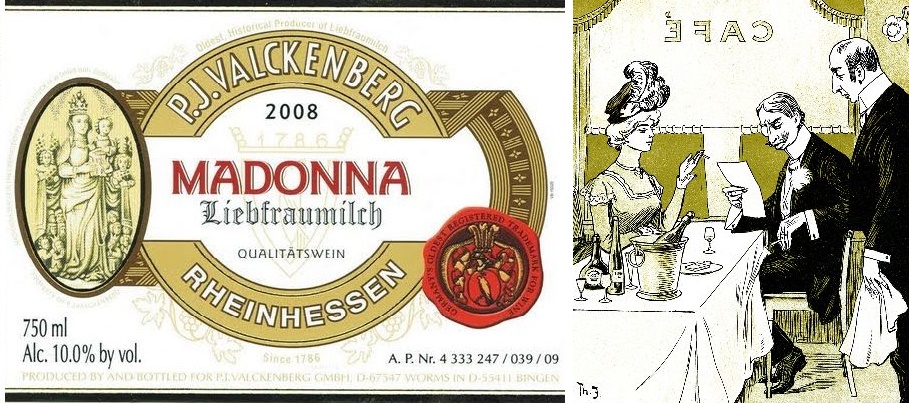 Liebfrauenmilch - Madonna Etikett und Sketch