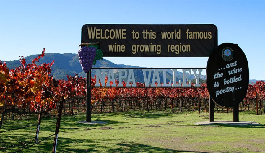 Napa Valley - Schild mit Inschrift