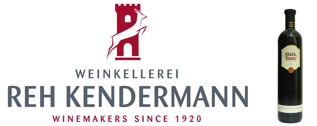 Reh-Kendermann - Logo und Black Tower Flasche