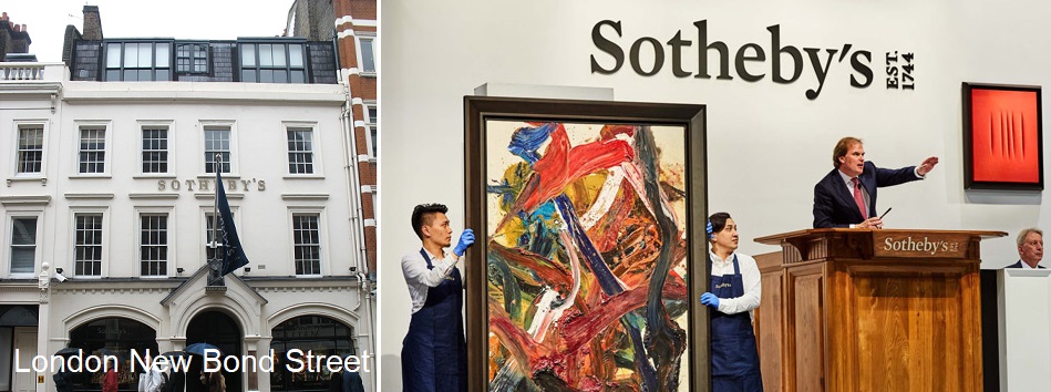 Sotheby’s - Gebäude London New Bond Sreet / Auktion für ein Gemälde