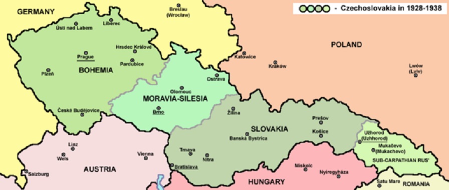 Tschechoslowakei - Karte