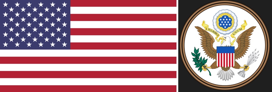 USA - Flagge und Wappen
