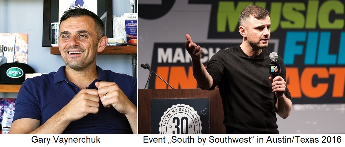 Vaynerchuk Gary - Porträt und Auftritt beim Event South by Southwest 2016 in Austin/Texas