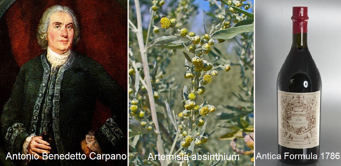 Wermut - Antonio B. Carpano, Artemisia absinthium, Carpano Flasche