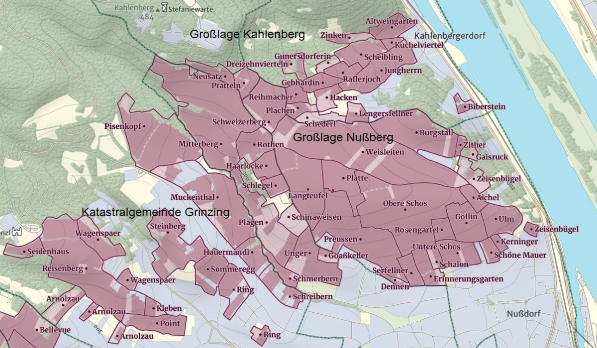Nußberg - Karte mit Rieden